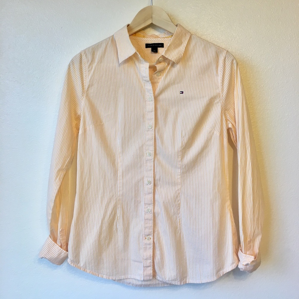 Tommy Hilfiger Pinstripe Button Up Blouse SP
